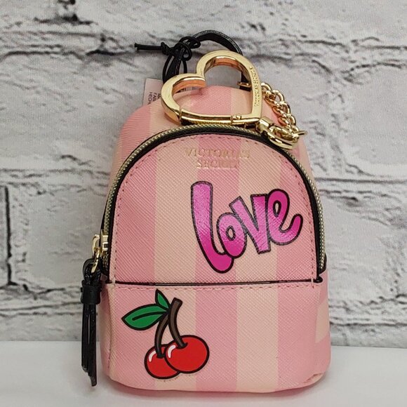 Victoria's Secret Accessories - VICTORIA'S SECRET MICRO GRAFFITI BAG KEYCHAIN HEART CHARM LIMITED-EDITION